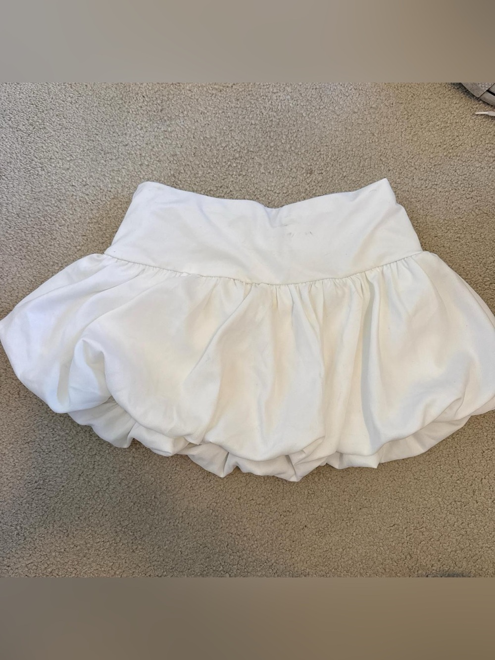 White Bubble Mini Skirt